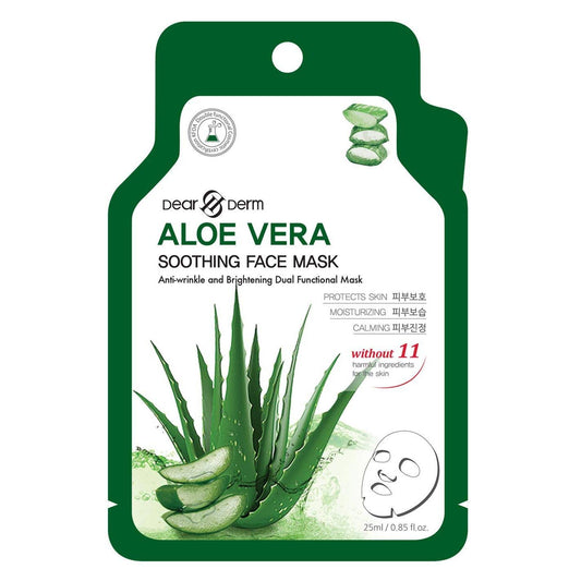 Aloe Vera Soothing Face Mask Pack - Hydrating & Refreshing Sheet Masks - THE OKEY GIFT SHOP