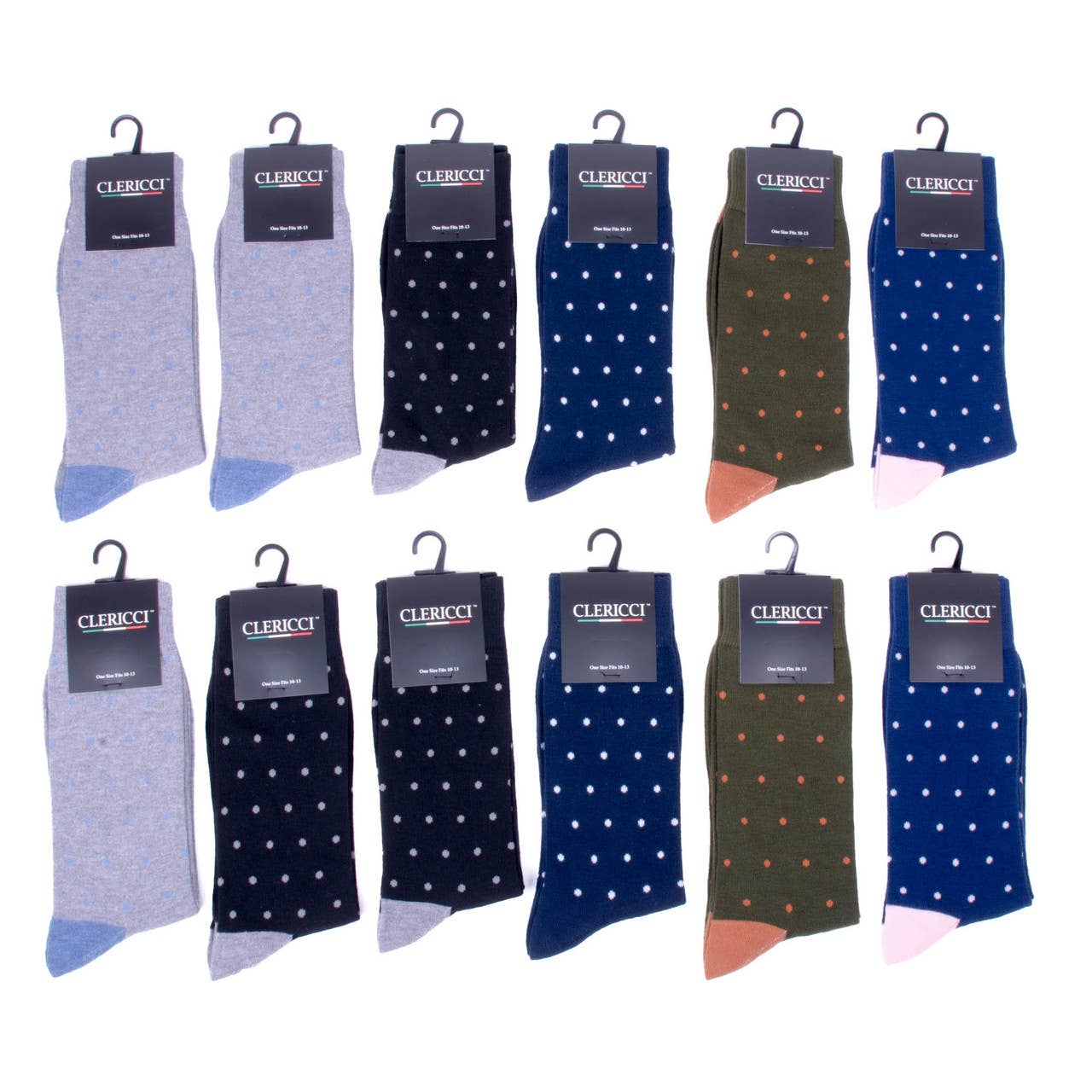 Men Assorted Polka Dot Fancy Pattern Poly Socks - THE OKEY GIFT SHOP