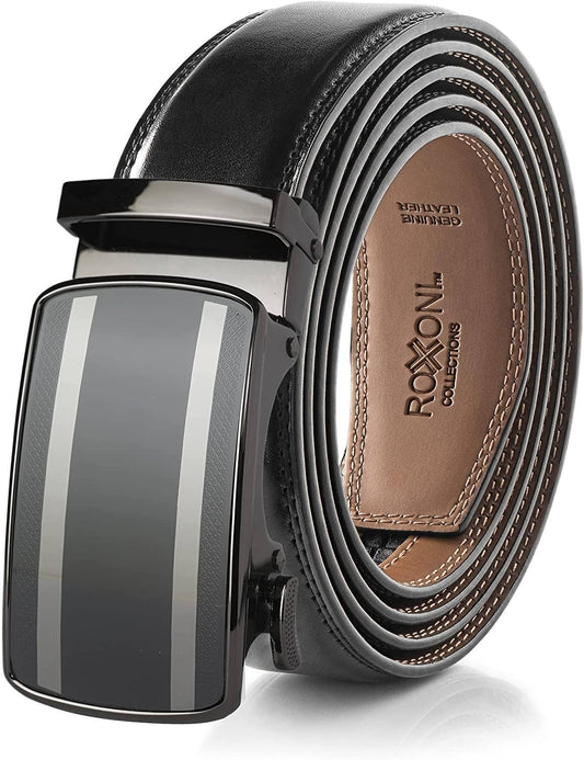 Classic Precision: Men's Genuine Leather Ratchet Belt - THE OKEY GIFT SHOP