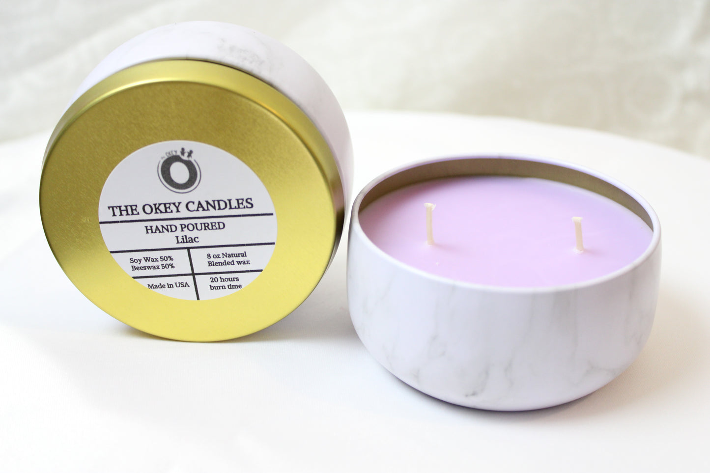 Lilac Dreams: Hand Made Relaxing Lilac Candles - THE OKEY GIFT SHOP