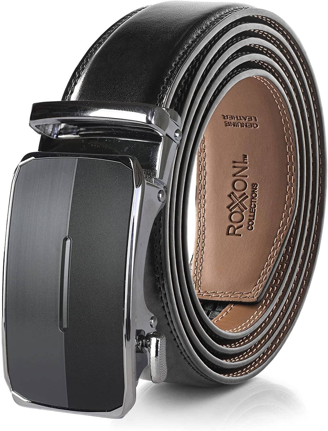 Classic Precision: Men's Genuine Leather Ratchet Belt - THE OKEY GIFT SHOP