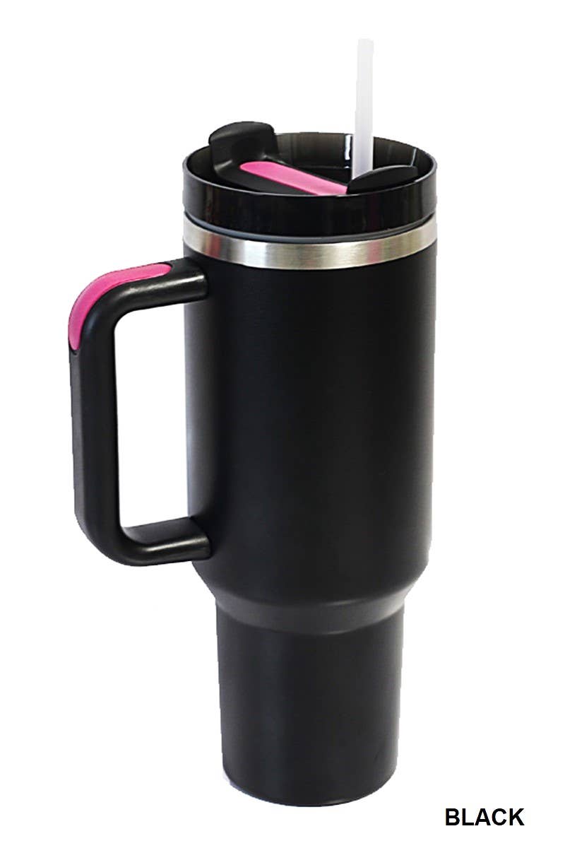 Elegant Hydration: Lavender 40oz Stainless Steel Tumbler with Straw - THE OKEY GIFT SHOP