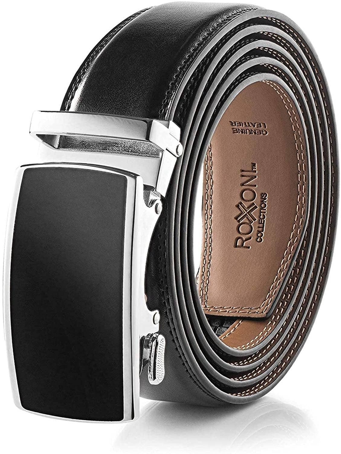 Classic Precision: Men's Genuine-Leather Ratchet Belt