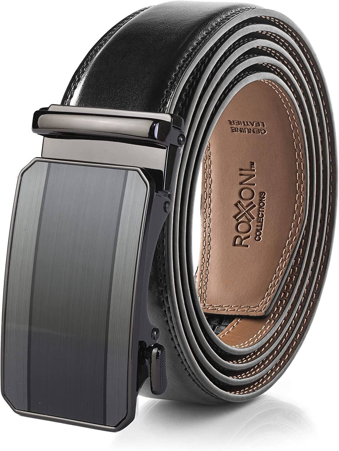 Classic Precision: Men's Genuine-Leather Ratchet Belt