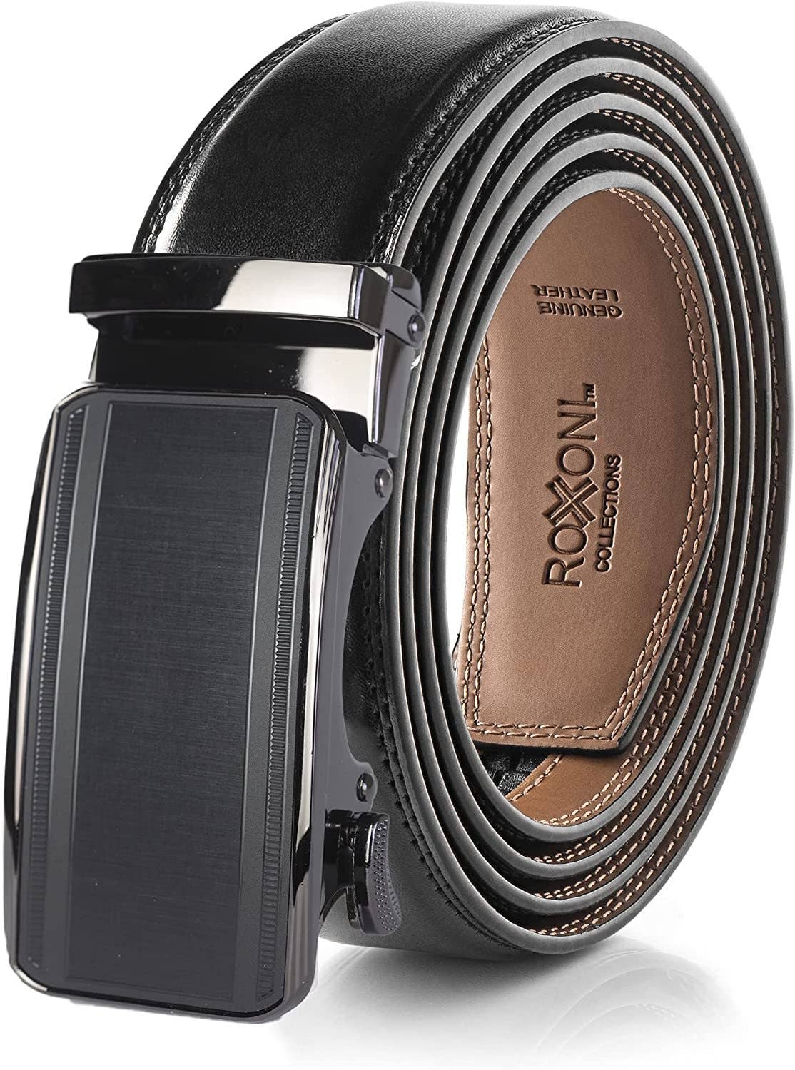 Classic Precision: Men's Genuine-Leather Ratchet Belt