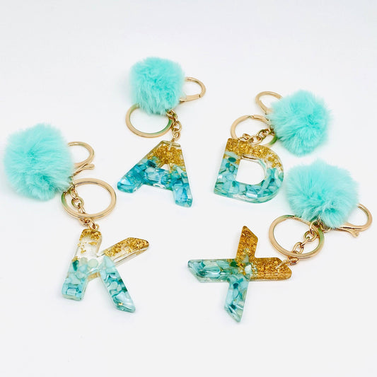 26 English Letters Green Keychain | Ornaments for Bag: E