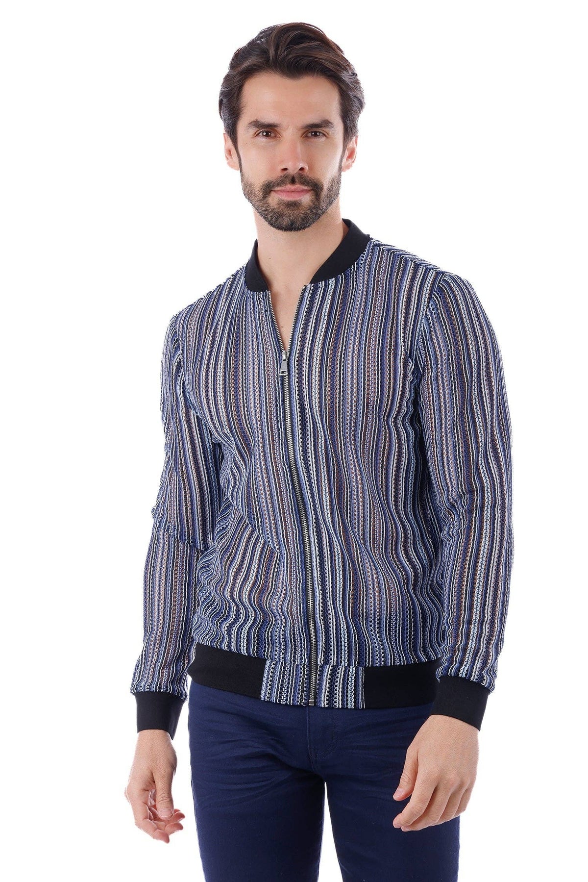 Men's Black Statement Bomber Jacket | Barabas