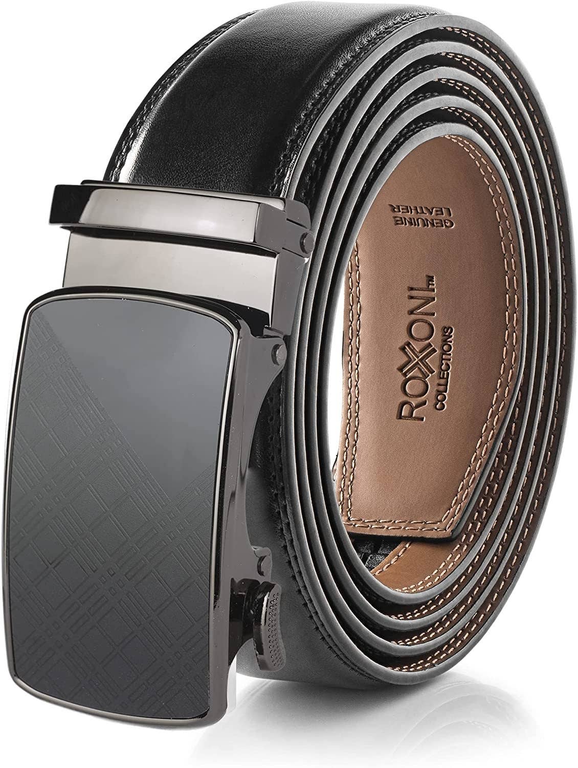 Classic Precision: Men's Genuine-Leather Ratchet Belt