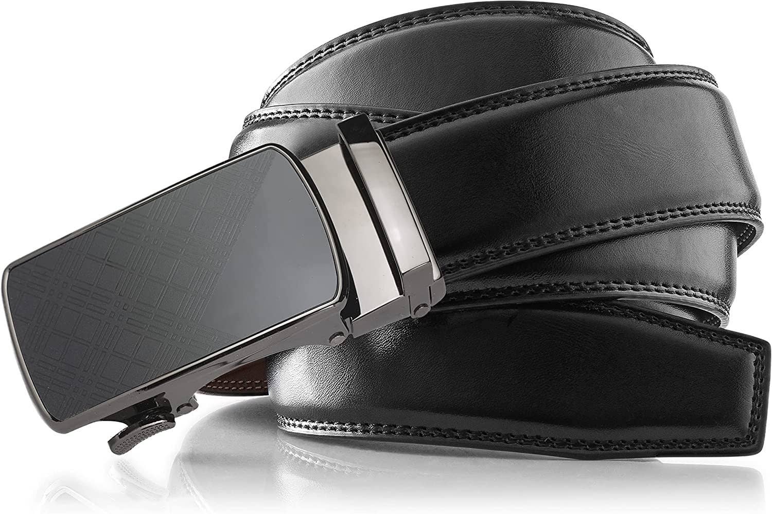 Classic Precision: Men's Genuine-Leather Ratchet Belt