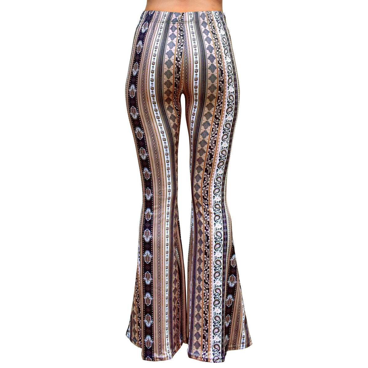 Bell Bottoms - Mocha Paisley: L