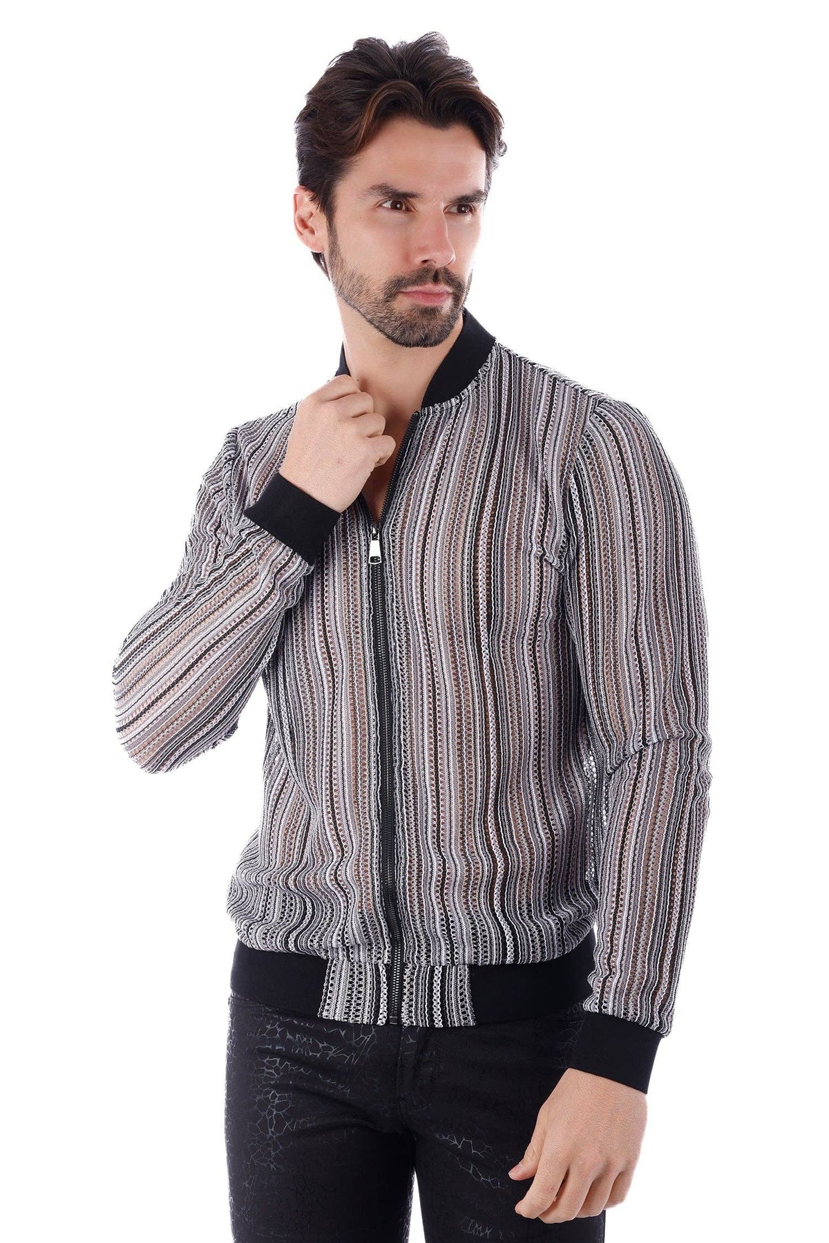 Funky Novelty Bomber Jacket: Black / XL