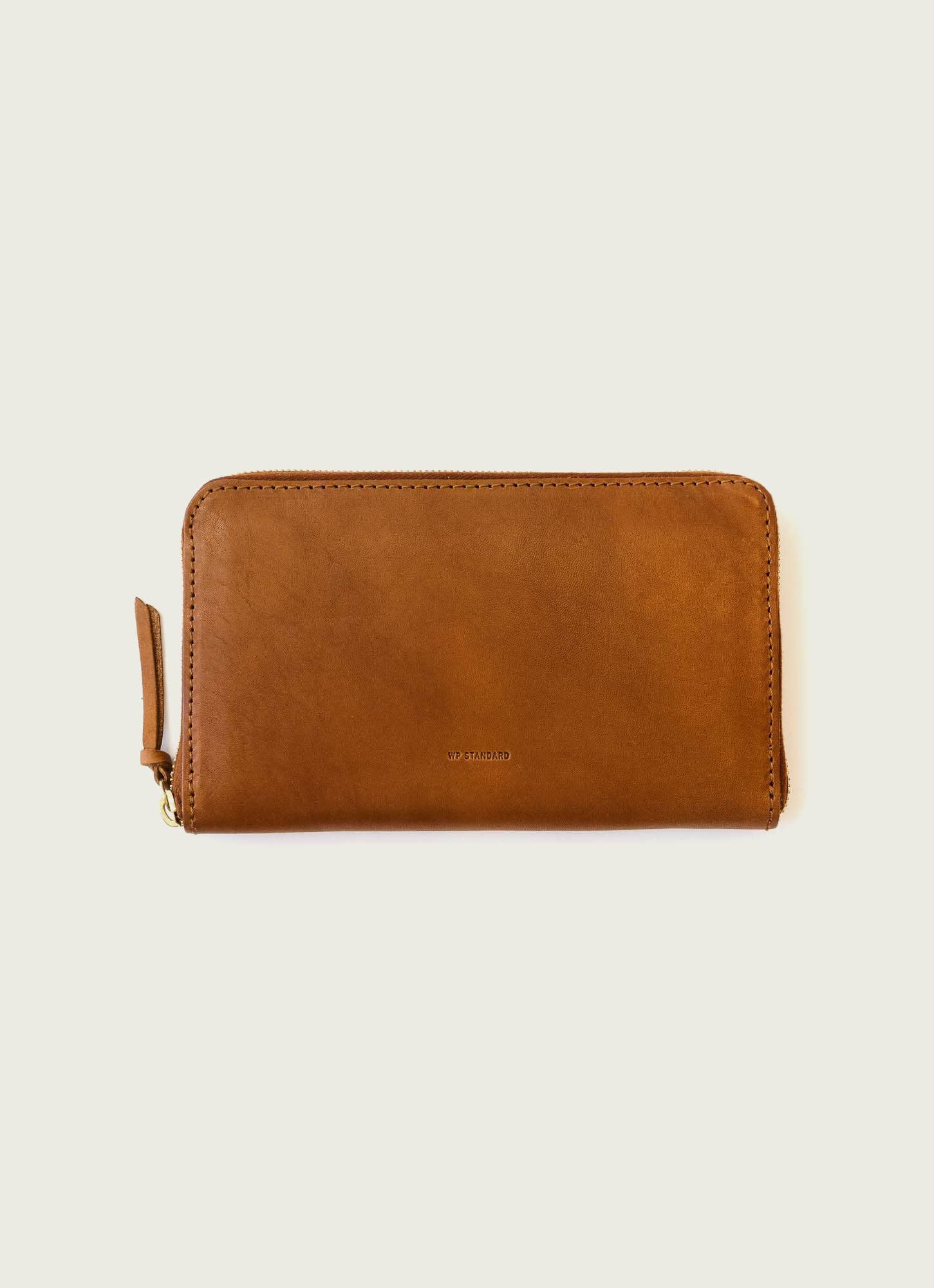 Sophisticated Style:Chocolate Leather Zip Around Wallet for Women