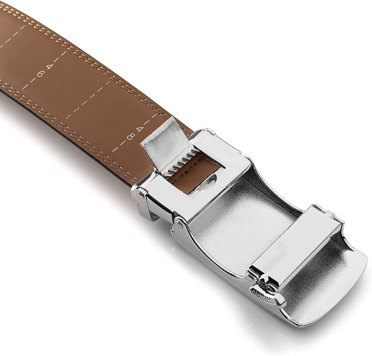 Classic Precision: Men's Genuine-Leather Ratchet Belt