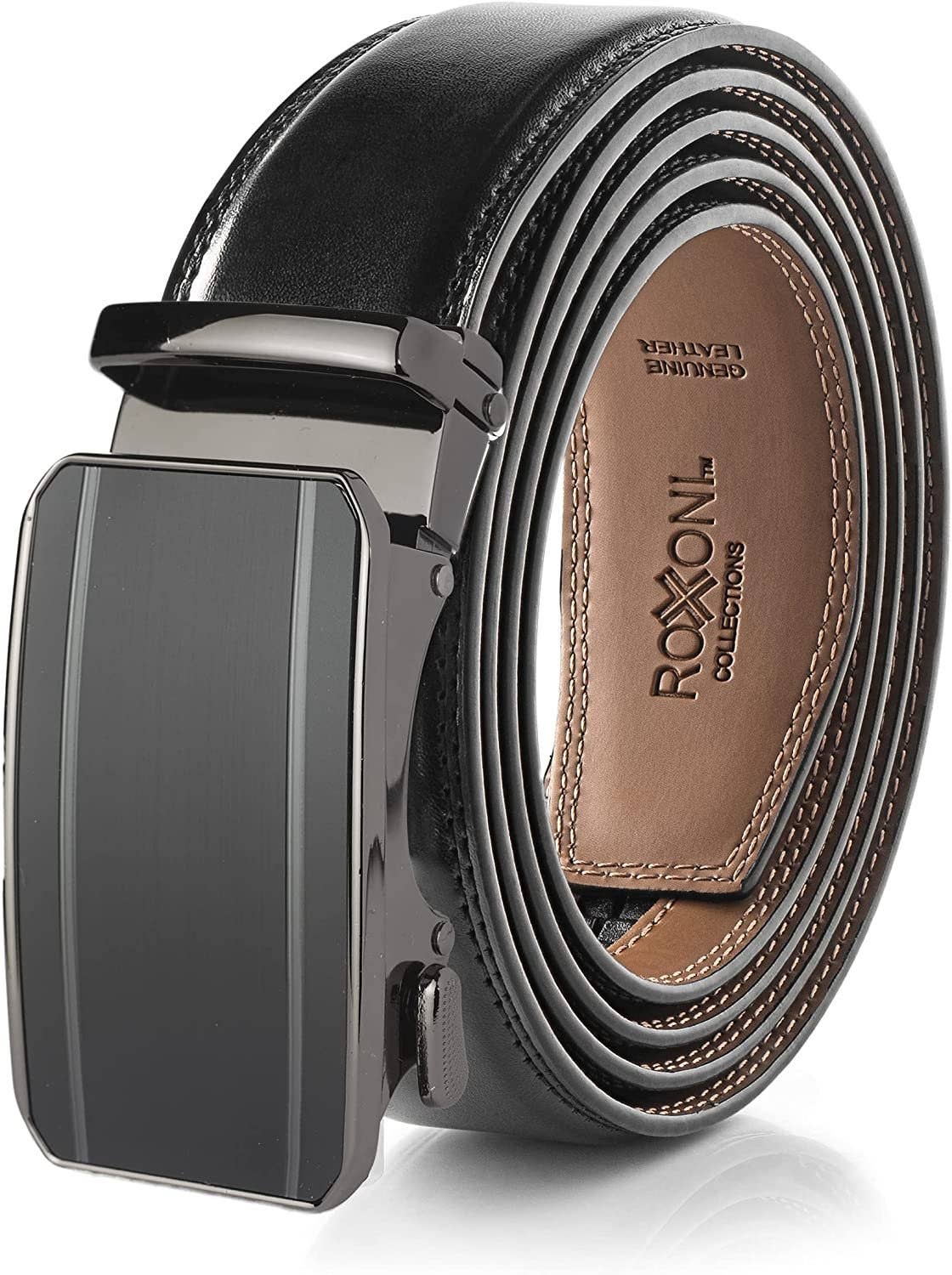 Classic Precision: Men's Genuine-Leather Ratchet Belt