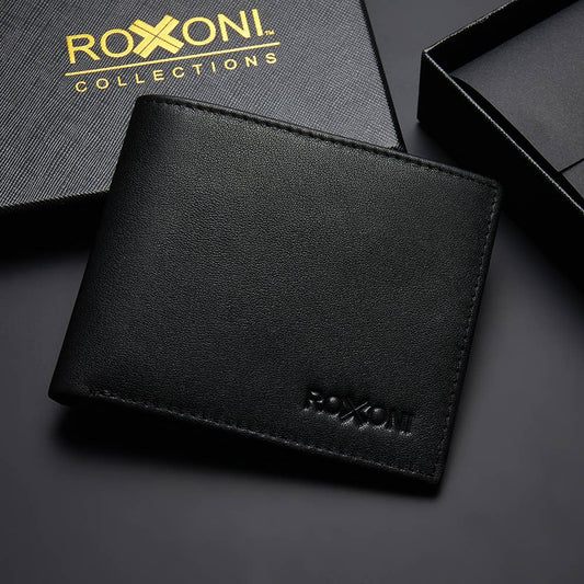 Elegant Gift: Roxoni Genuine-Leather Wallet Gift Box