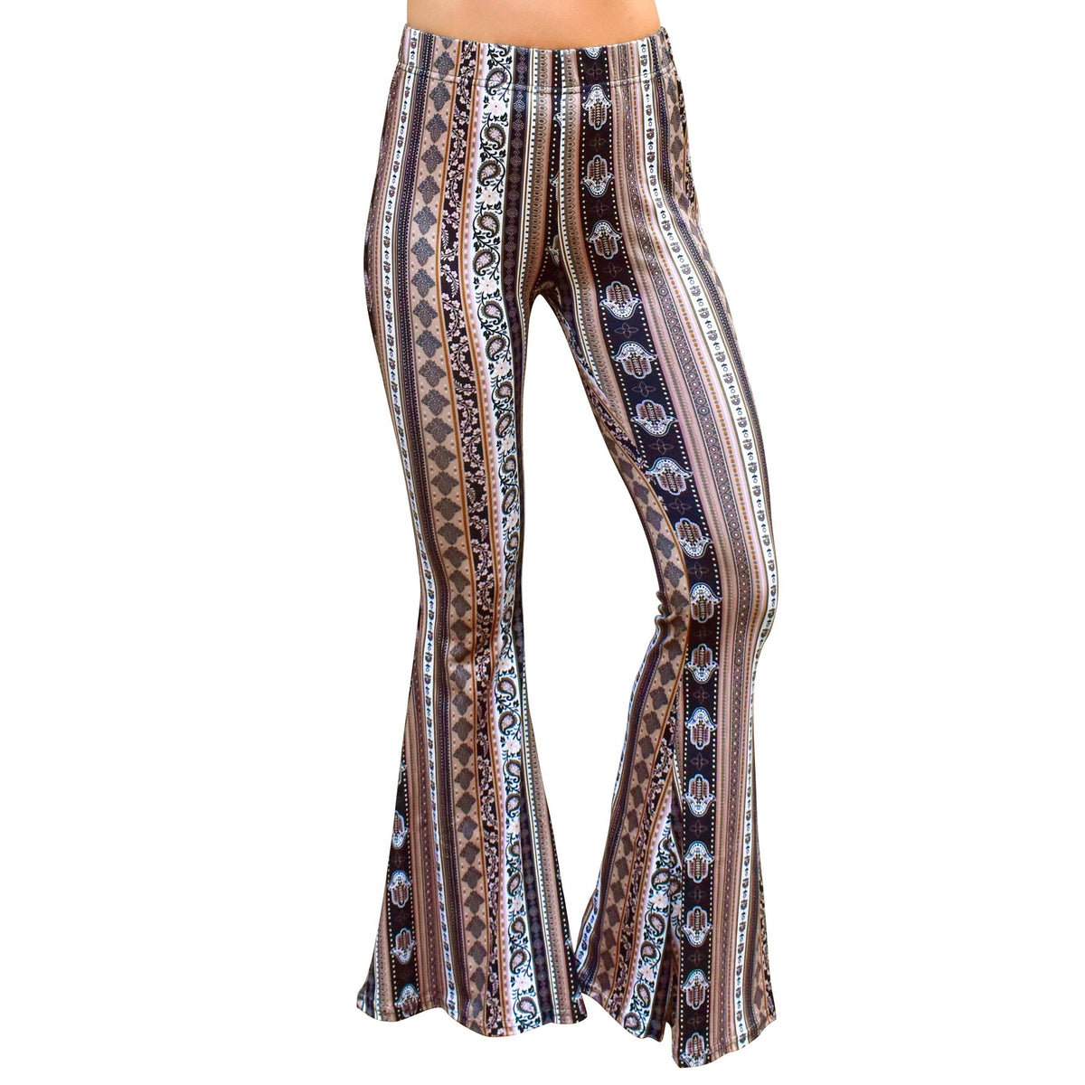 Bell Bottoms - Mocha Paisley: L
