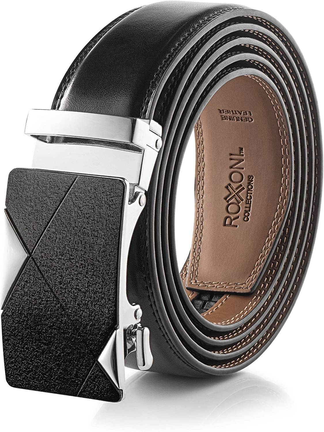 Classic Precision: Men's Genuine-Leather Ratchet Belt