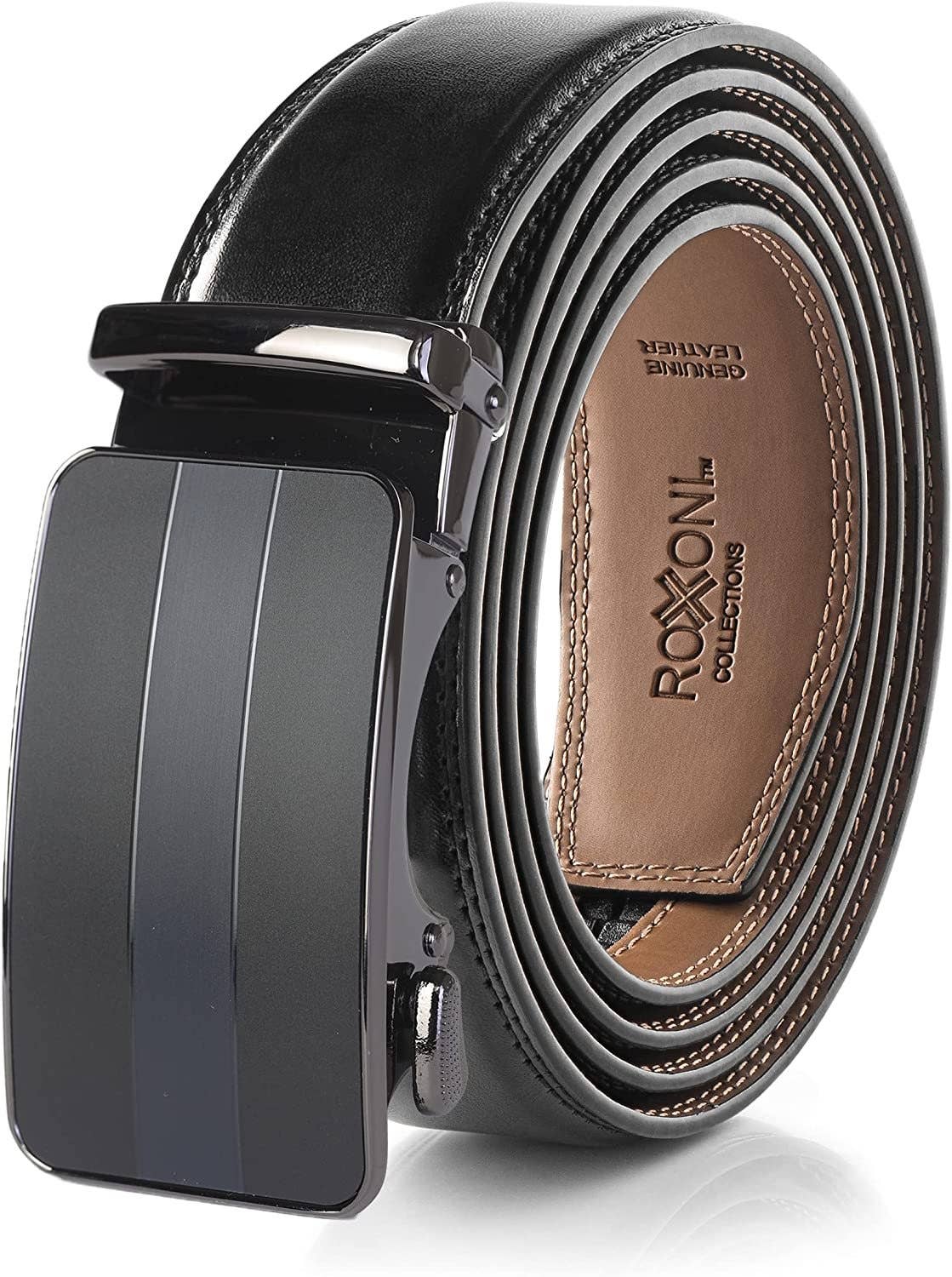 Classic Precision: Men's Genuine-Leather Ratchet Belt