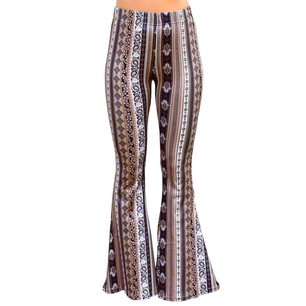 Bell Bottoms - Mocha Paisley: L
