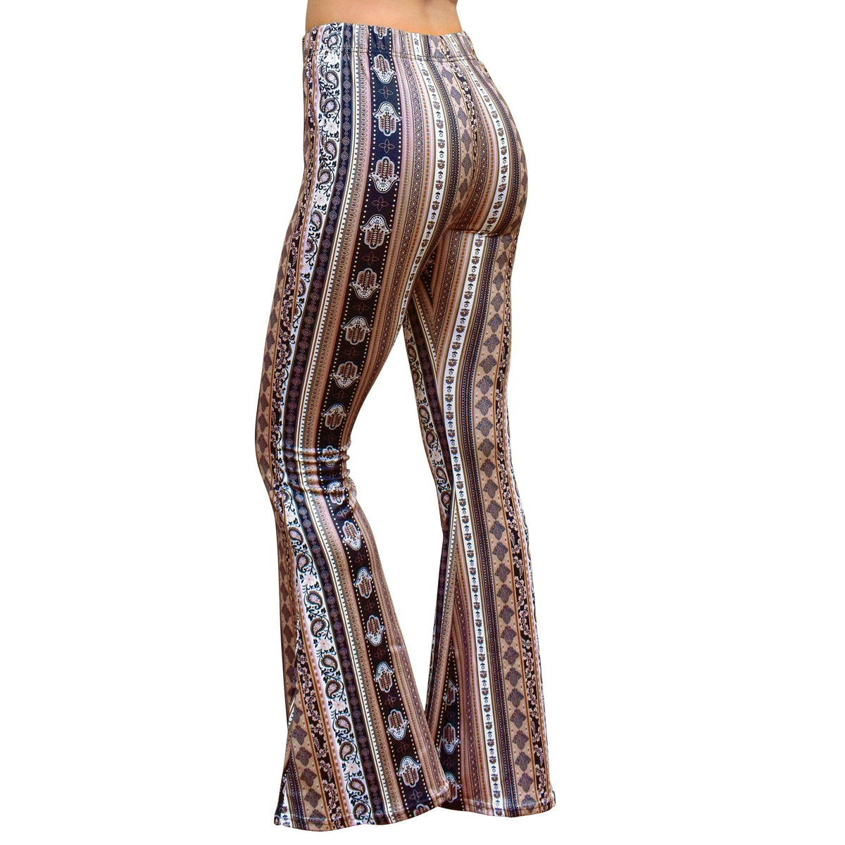 Bell Bottoms - Mocha Paisley: L