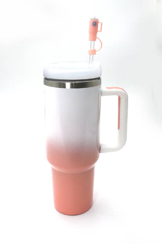 40oz STAINLESS STEEL TUMBLER OMBRE: Ombre Peach