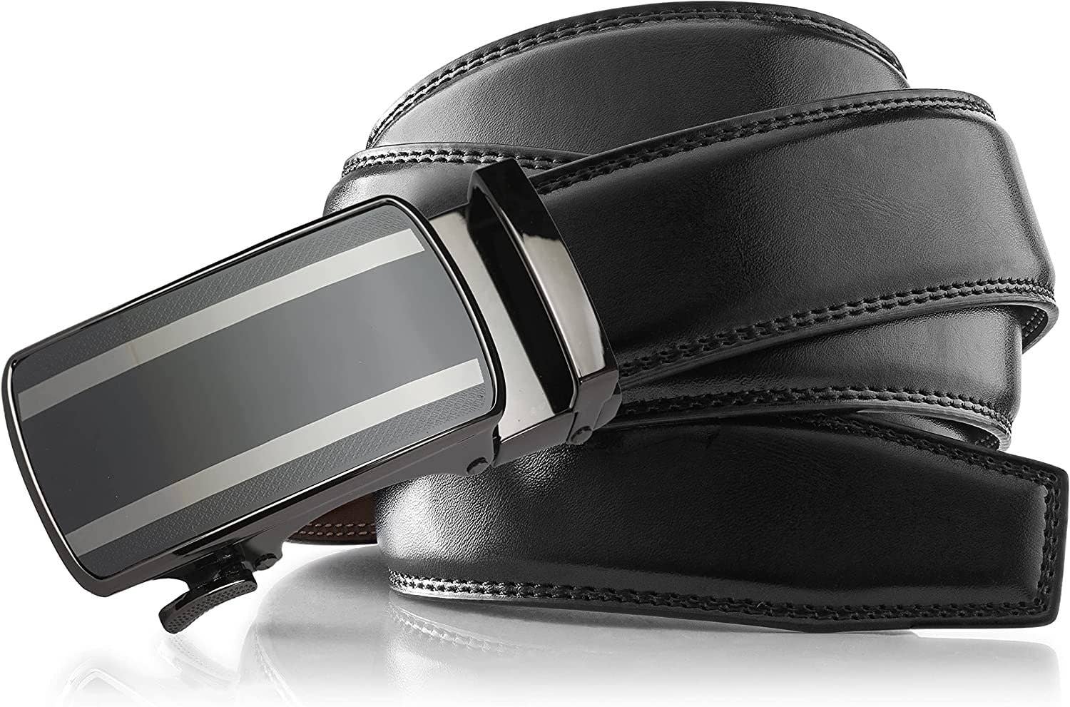 Classic Precision: Men's Genuine-Leather Ratchet Belt