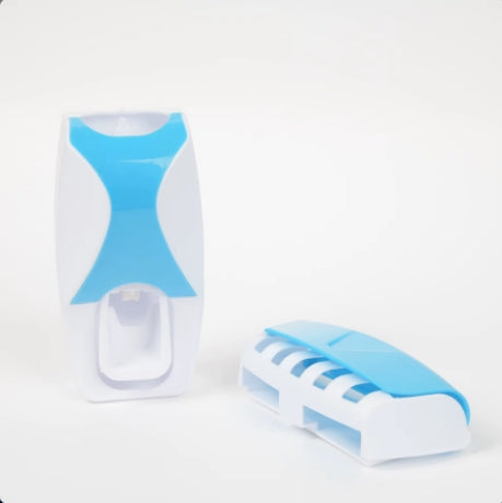 Smart Organization: Wall Mount 5 Slot Toothbrush Hanger with Automatic Toothpaste Squeezer