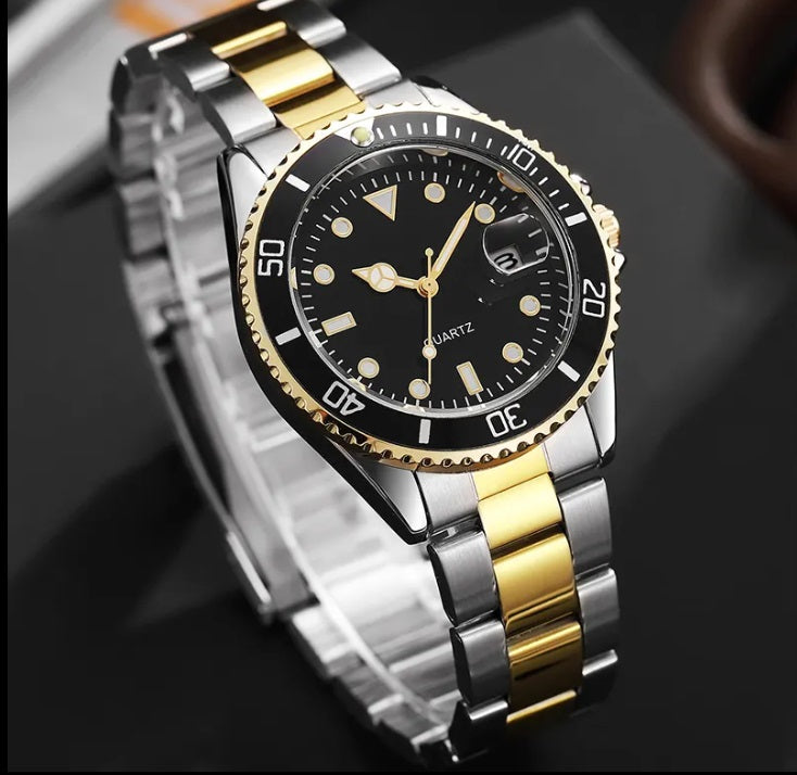 Luxury Men's Stainless Steel Waterproof Wristwatch - Elegant and Durable Design - THE OKEY GIFT SHOP