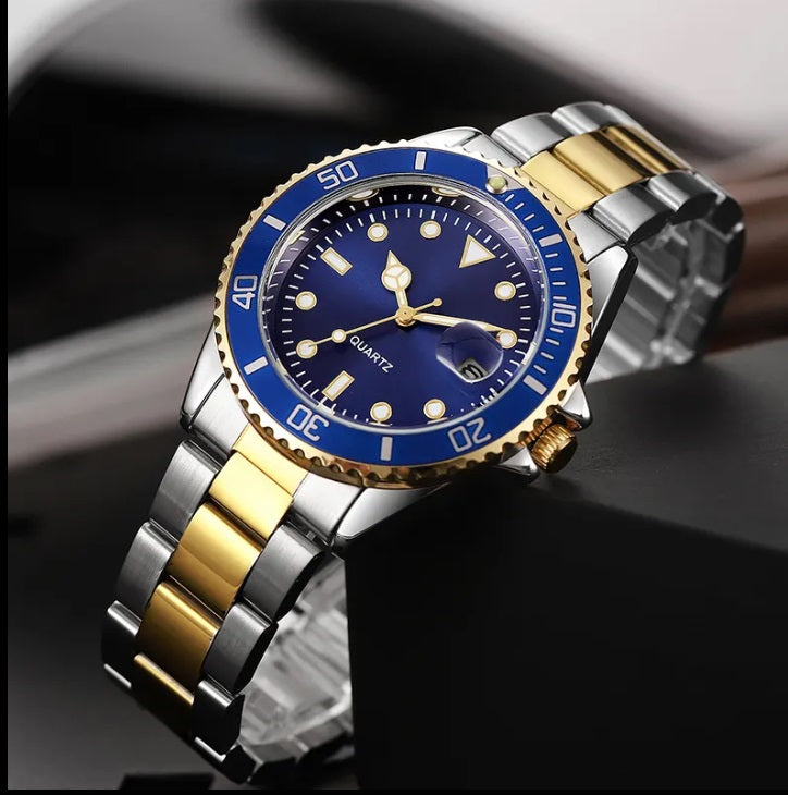 Luxury Men's Stainless Steel Waterproof Wristwatch - Elegant and Durable Design - THE OKEY GIFT SHOP