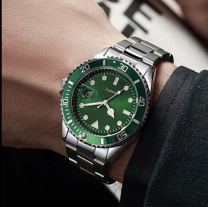 Luxury Men's Stainless Steel Waterproof Wristwatch - Elegant and Durable Design - THE OKEY GIFT SHOP