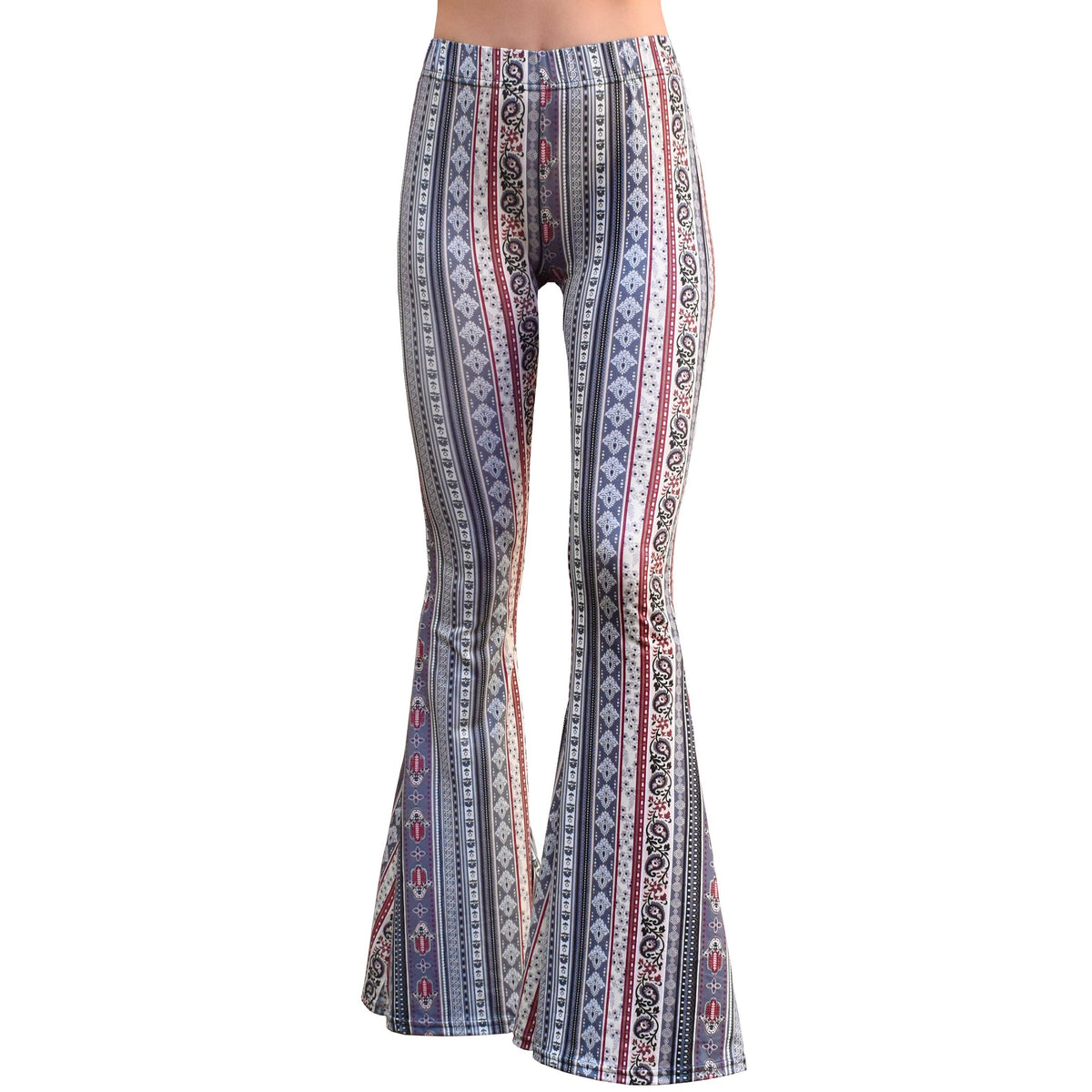 Bell Bottoms - Indigo Paisley: L