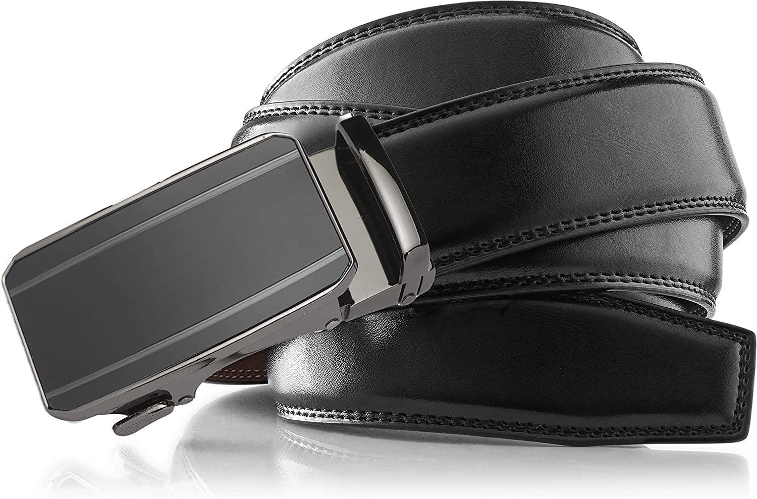 Classic Precision: Men's Genuine-Leather Ratchet Belt