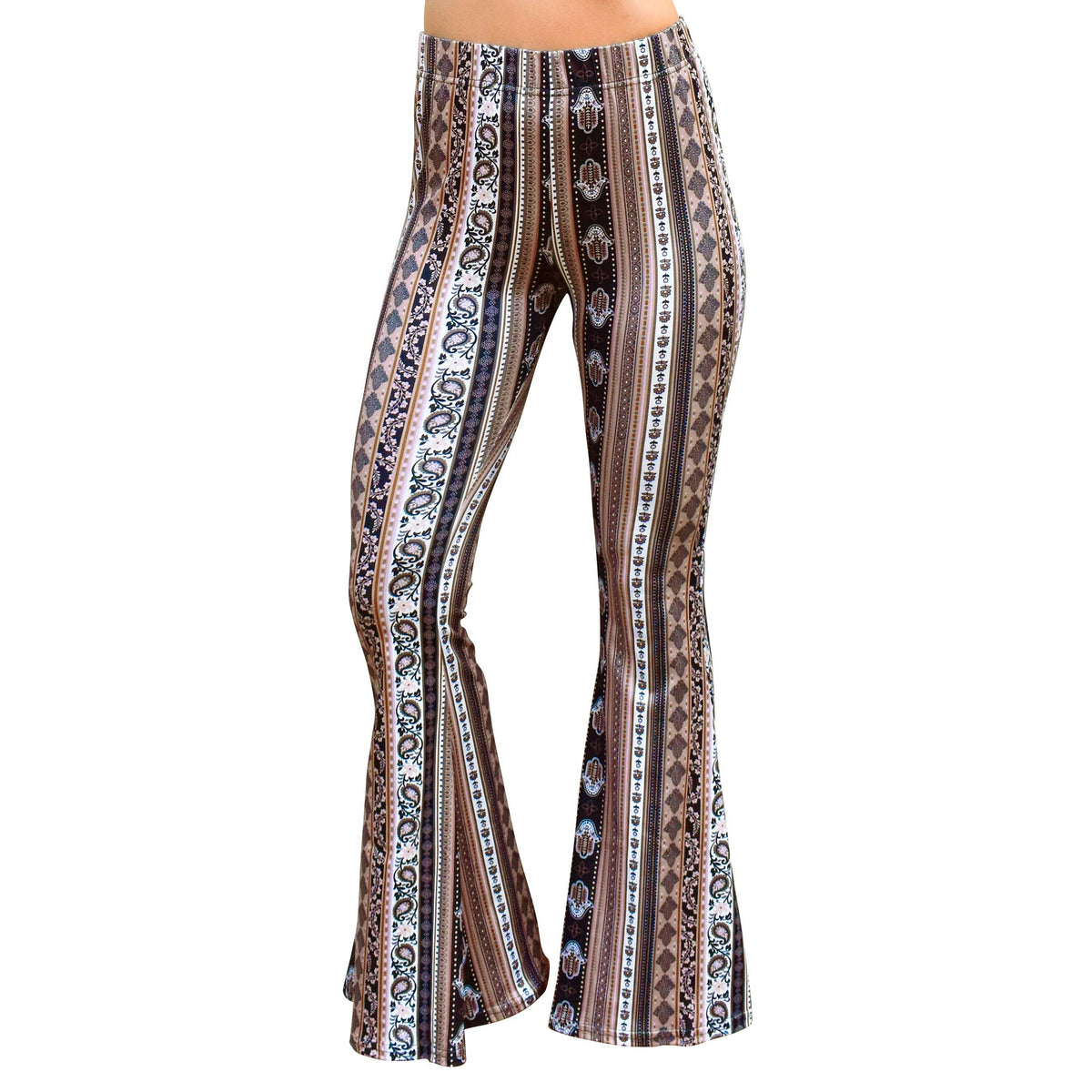 Bell Bottoms - Mocha Paisley: L