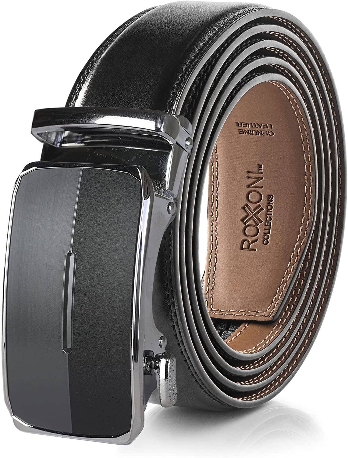 Classic Precision: Men's Genuine-Leather Ratchet Belt