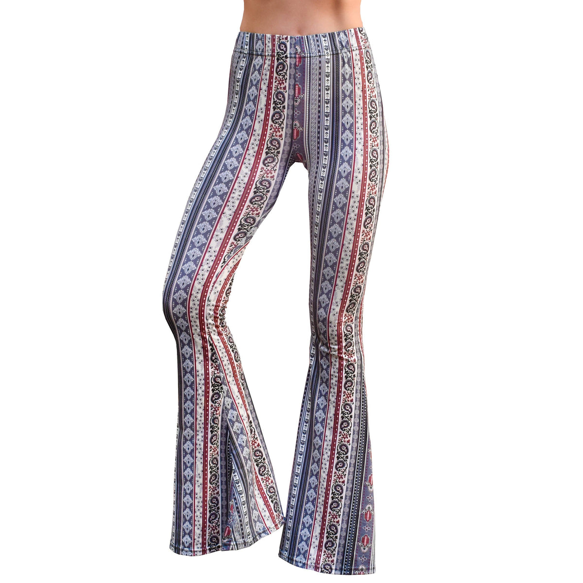 Bell Bottoms - Indigo Paisley: L